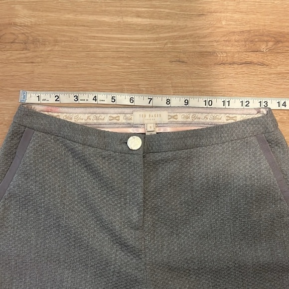 Ted Baker Gray Textured ankle pants light grey Size - 1/ US/2-4 - Picture 10 of 14